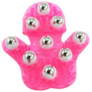 Palm Shaped Massage Glove Body Massager With 9 360-Degree-Roller Metal Roll