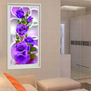 Purple Rose Flower 5D Diamond DIY Painting Home Decor Craft
