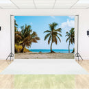 Beach Coconut Trees Photoshoot Background Cloth Backdrop Photography Props A