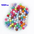 Lot 100 Acrylic Plastic Beads stained with Strass Glitter 5mm K9D8