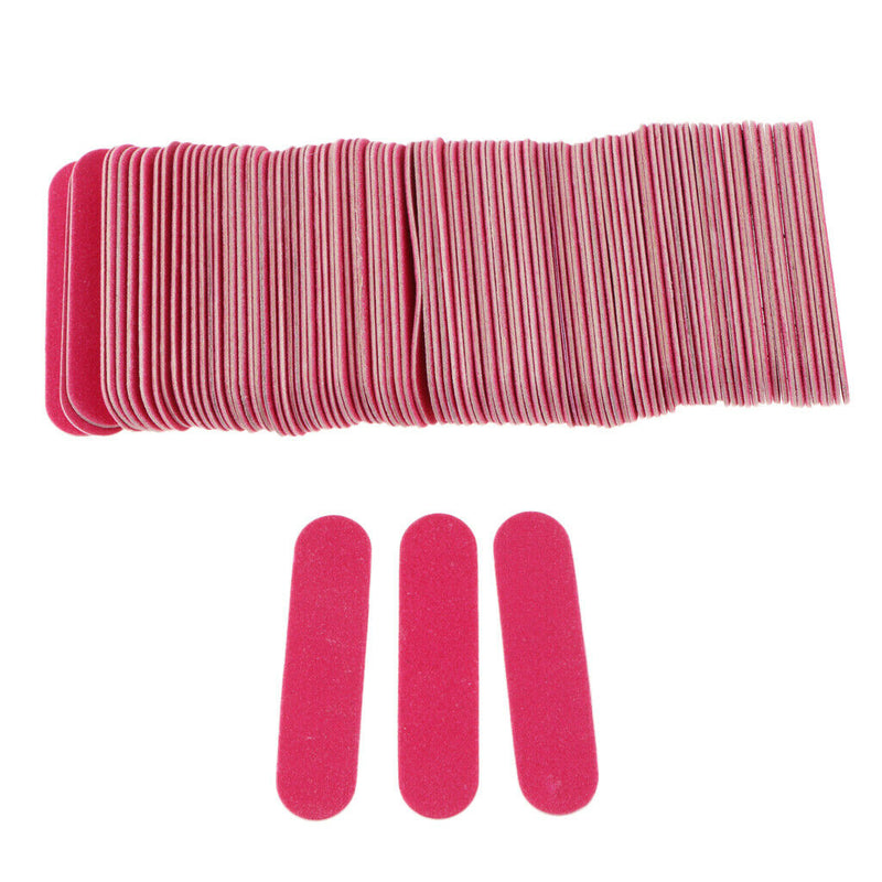 Pack Of 100 Pieces Dual-Sided Nail Files, Washable Nail Buffering Files Bulk,