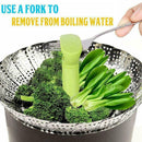 Stainless Steel Folding Steamer Steam Vegetable Basket Home Cook Tray Q7J1