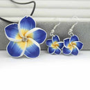 Fashion Flower Crystal Rhinestones Necklace Earrings Set Party Jewelry SME