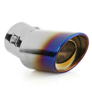 Burnt Blue Bent Stainless Steel Car Exhaust Tip Muffler Tail Pipe Silencer