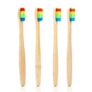 Vaclav 1Pc Bamboo Toothbrush Rainbow Bamboo Tooth Brush Fibre Toothbrush Co O4Z7