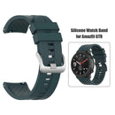 22mm Silicone Wrist Strap Band w/Buckle for Amazfit GTR 47mm (Dark Green) A