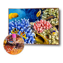 Diamond Painting Fish Coral Full Round Rhinestone Picture DIY Kit 40x30cm