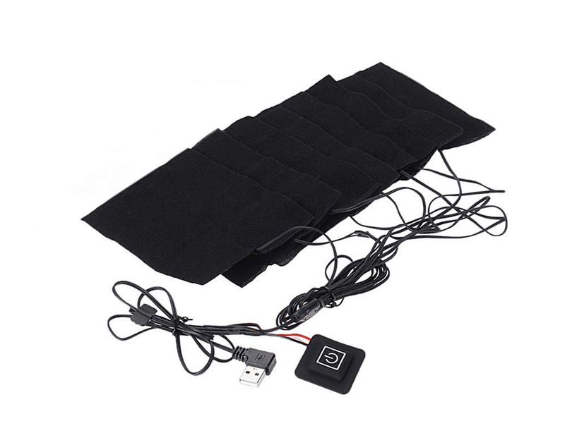 Clothes Heating Pad Adjustable Temp Thermal Clothing Jacket Electric 8 In 1 USB