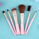 6pcs Cosmetics Brushes Power Blush Eyebrow Powder Eye Shadow Lip Brushes