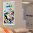 5D DIY Round Drill Diamond Painting Lotus Cross Stitch Embroidery Mosaic