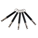 Two-tone Ultrasonic Flute Dog Whistle Keychain for Pet Training