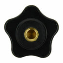 10 x black 38mm star head M8 female thread nuts locking screw grip band M8