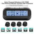 AN-10 Solar Car TPMS Tire Pressure Monitor Alarm Warning System+4External Sensor