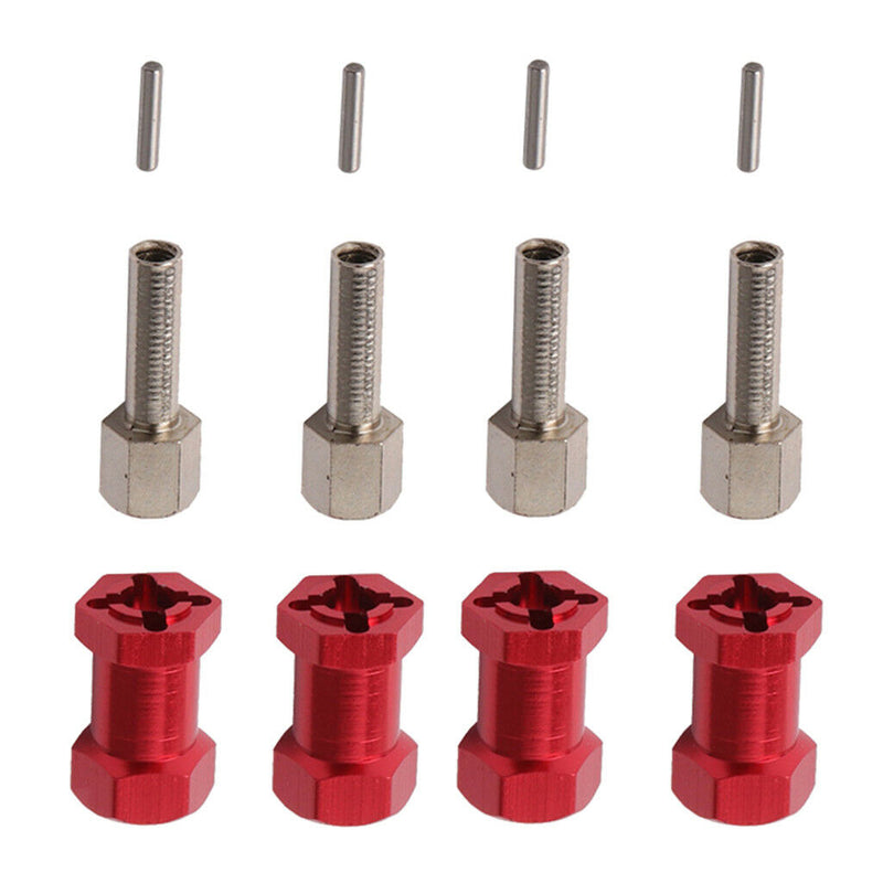 1/10 Scale Metal Wheel Extension Hub Hex Adapter for Axial SCX10 RC Car Accs