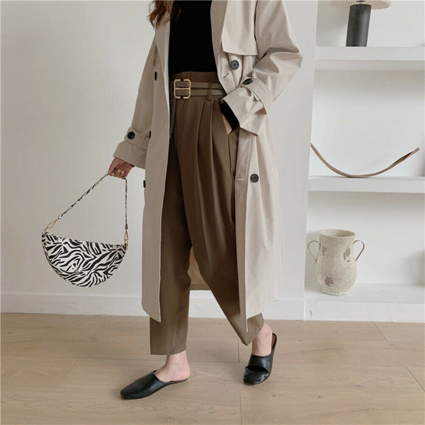 Women Leopard Pattern Shoulder Handbag Purse Portable Zipper Curved Underarm Bag
