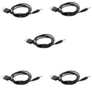 5 X USB 2.0 Male to 3.5mm 1.35mm Female DC Power Plug Barrel 5V Cable Cord