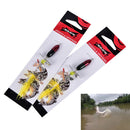 2PCS/Lot Long Casting Hook Spinner Bait Metal Fishing Lure Double Tail Propell`m