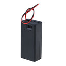 9V Volt PP3 battery holder box dc case w/ wire lead on/off switch cover  JR