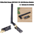 1100m Work Range NRF24L01+PA+LNA Wireless Module Adapter w/ Antenna for Arduino