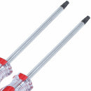 2 Pcs Red Clear Antislip Handle 4mm Magnet Tip T25 Security Torx Screwdrive M9G1