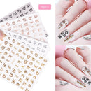 5 Color Adhesive Nail Transfer Stickers Letters Decals Stencils For Mirror Phone