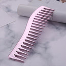 Electroplating Hairdressing Comb Hair Brush Large Wide Tooth Combs (Pink)