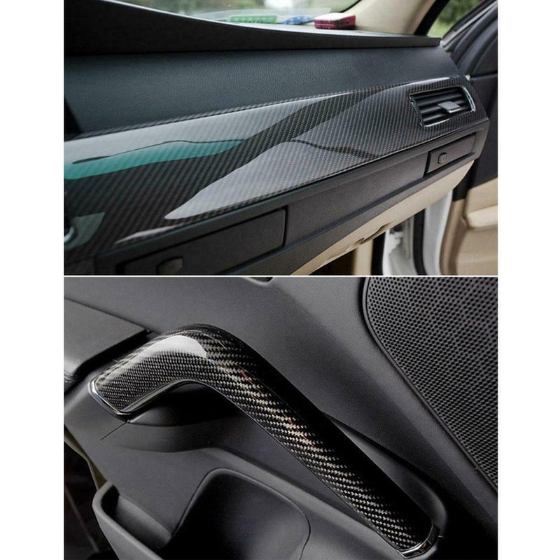 7D Glossy Carbon Fiber Vinyl Film Car Interior Wrap Stickers Auto Bubble-Free