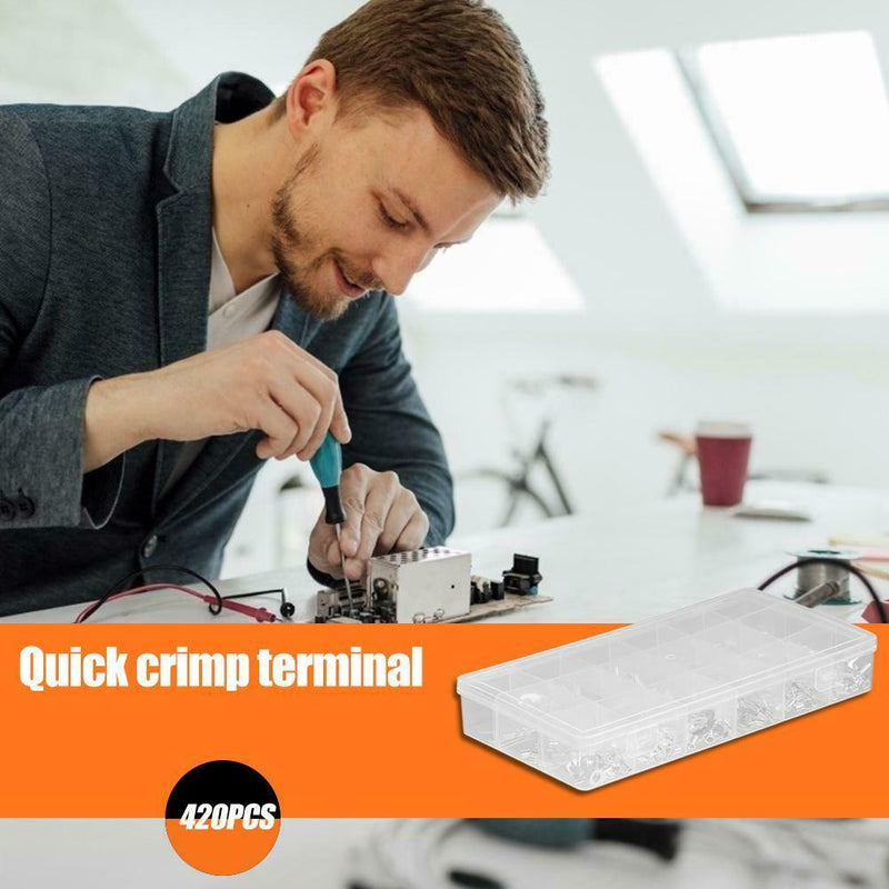 420pcs Docking Connector Line Wiring Pressing Button Quick Connect Terminal