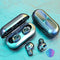2Pc B5  Fingerprint Touch Bluetooth HiFi Stereo Wireless Headphones Black