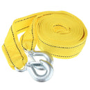 4M Tow Rope Heavy Duty 5 Ton Car Towing Pull Rope Strap Hook Trailer Belt Yellow