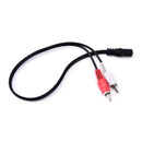 1/8 3.5mm Stereo Female to 2 Male RCA Jack Adapter AUX Audio Y Cable Splitter OZ