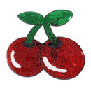 Cherry sequins Embroidery patches Iron on sew For clothing applique embroidered
