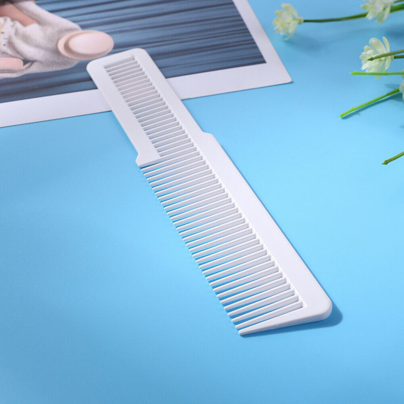 Hairdressing Carbon Anti-static Comb Wide Tooth Hair Clipper Comb (White)