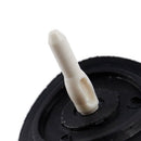 Food Waste Stopper Spin Lock Sink Drain Strainer 3.1" Dia White Black Plast H5S3