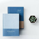 Navy Blue "365 Lives" Hard Cover Daily Planner Blank Business Notebook Jour