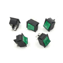 5X Green Lamp 4 Pin ON/OFF 2 Position DPST Rocker Switch 16A/250V KCD4-201 AH JR