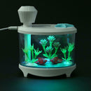 460ml Air Humidifier USB Spray LED Night Light Fish Tank Decor(White)