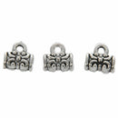 80 Pcs Tone Wire Tube Spacer Beads Bail 4x7mm