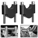 Universal Motorcycle ATV Handlebar Riser Adapter Aluminum 22mm 7/8" Black