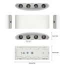 Led Wall Lamp 8W Up/Down Lighting Indoor Double-Head Curved Waterproof Wall