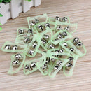 10pcs Fluorescent Fishing Rod Tip Clip Twin Bell Alert Ring Fishing Tackle