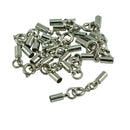 24 Sets Cord Crimp End Caps for Necklace Bracelet Ropes Cord Connector DIY