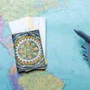 DIY Special Shaped Diamond Painting PU Leather Passport Protective Cover
