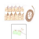 10X Mini Hearts Wooden Pegs Photo Clips Wedding Party Room Decor Craft FashionJR
