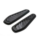 2X ABS Black Car Air Flow Intake Hood Scoop Vent Louver Bonnet Cover Decor