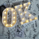 White Large Plastic Marquee Freestanding Alphabet LED Light UP Letters K