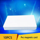 10pcs PVC PLASTIC BLANK WHITE CREDIT CARD 30 MIL With Loco I5W3 Magnetic_St O2Z7