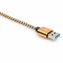 Golden USB-C 3.1 Type C Male to 3.0 Type A Male Data Charge Fast Charging C
