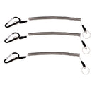 3x Safety Fishing Coiled Lanyards Safety Rope Steel Wire Coiled Fishing Rope
