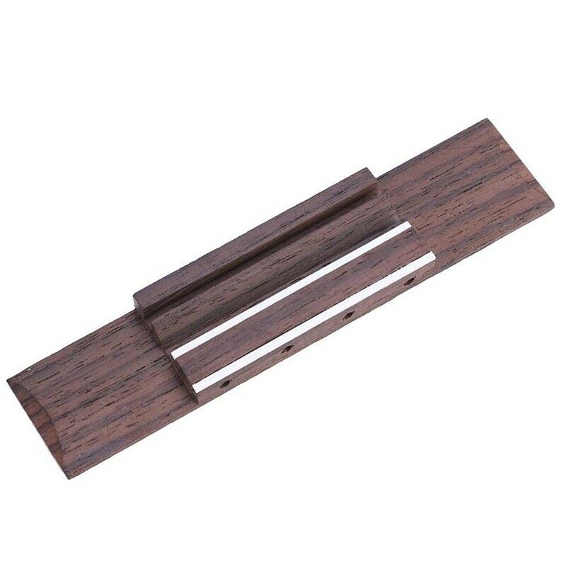 Ukulele Rosewood Bridge,Rosewood Saddle Thru Guitar Bridge 4 String Rosewoo
